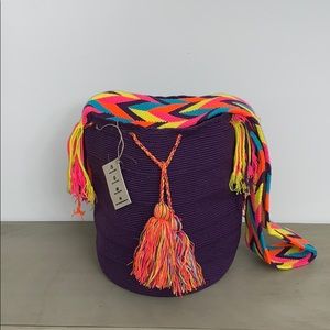 Wayuu Tribe crossbody bag purple